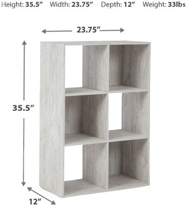 Signature Design by Ashley® Paxberry Whitewash Six Cube Organizer-1