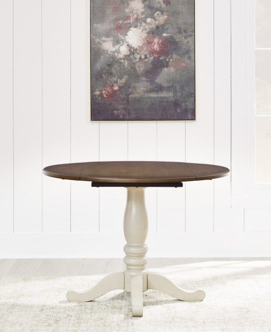 Signature Design by Ashley® Wirloni Brown Dining Table with Antique White Base-1