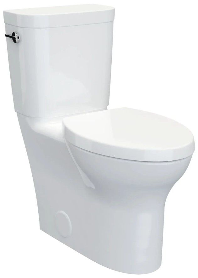 DXV Equility® Canvas White Two-Piece Dual Flush Chair Height Elongated Toilet with Seat-0