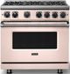 Viking® 7 Series 36" Blush Pro Style Liquid Propane Gas Range-0