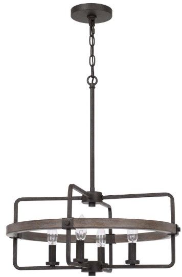 Cal® Lighting & Accessories Rawlins Black Smith Chandelier-0