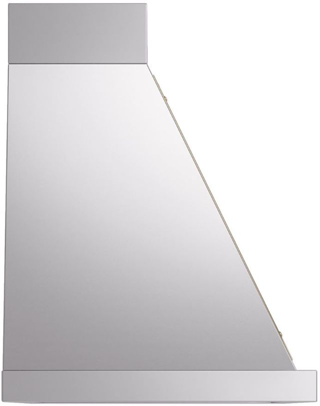 Ilve® Nostalgie II Noblesse 40" Stainless Steel Wall Mounted Range Hood with Brass Trim-2