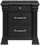 Elements International Kings Court Black Nightstand-4