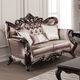 Furniture of America® Albacete Brown/Dark Cherry Loveseat-1