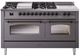 Ilve® Nostalgie II Series 60" Graphite Matte Pro Style Dual Fuel Range-0