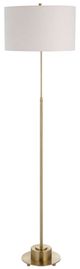 Uttermost® Prominence Brushed Antique Brass Floor Lamp-0