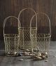 A & B Home 3-Piece Gold Basket Set-1