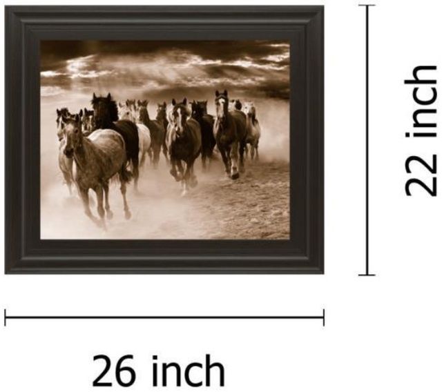 Classy Living Monte Naglar Running Horses 26" Wall Art-2