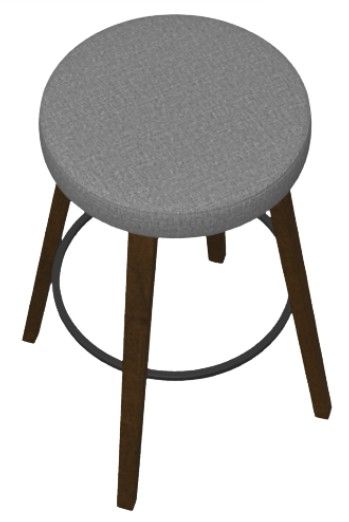 Amisco Customizable Walden Upholstered Swivel Bar Stool-4