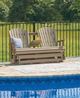 Signature Design by Ashley® Hyland Wave Driftwood Plastic Outdoor Glider Loveseat-4