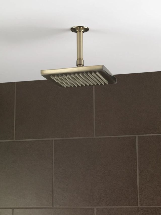 Brizo Essential™ Brilliance® Luxe Gold® 8" Linear Square Single-Function Raincan Shower Head-1