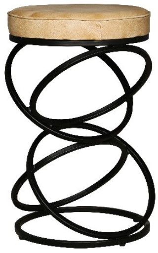 Porter International Designs Polaris Black/Tan Counter Stool-0