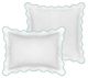 Laura Park Designs Scalloped Blue/White Cotton 20"x26" Euro Sham-1