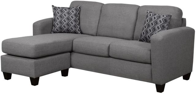 Sofa by Fancy© Lyson 2-Piece Charcoal Reversible Chaise Sectional Sofa-1
