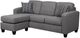 Sofa by Fancy© Lyson 2-Piece Charcoal Reversible Chaise Sectional Sofa-1