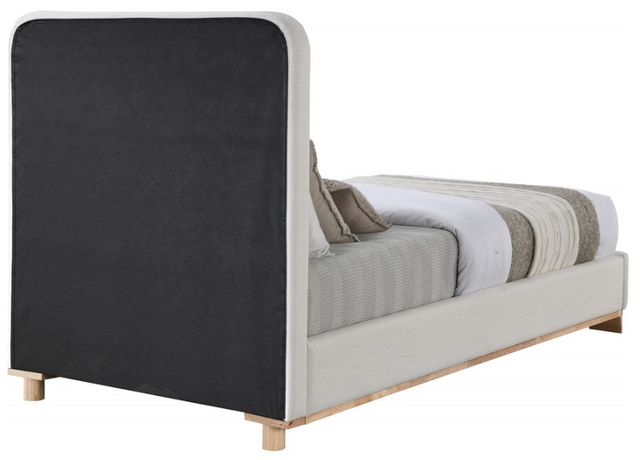 Meridian Furniture Nolita Cream/Natural Twin Linen Textured Upholstered Bed-3