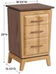 Whittier Wood® Furniture Addison Duet Small 3-Drawer Nightstand-2