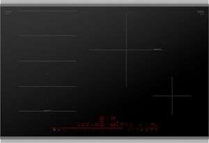 top view of the Bosch Benchmark® 30" Black/Stainless Steel Induction Cooktop