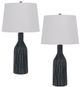 Cal® Lighting & Accessories Irvington 2-Piece Marble Table Lamp Set-0