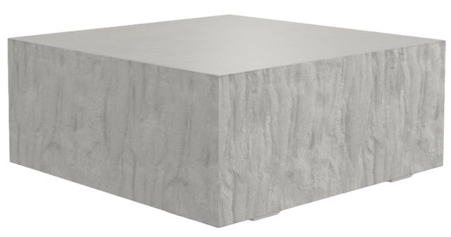 Sunset West Bone White Glass Fiber Reinforced Concrete Square Outdoor Coffee Table-0