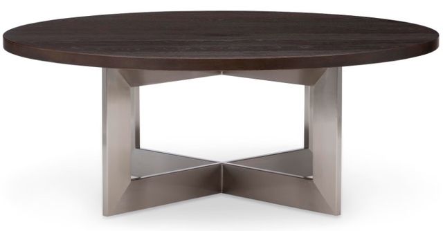 Bassett® Furniture BenchMade Andover 44'' Oak Round Cocktail Table-1