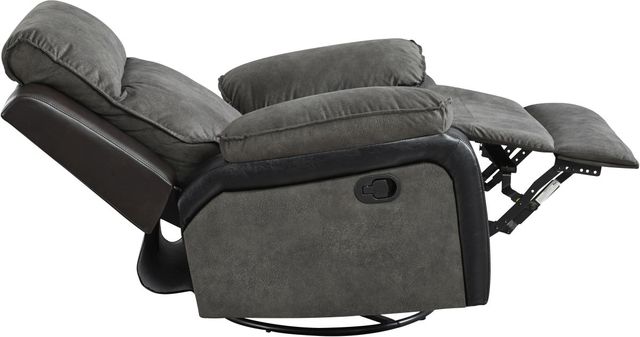 Signature Design by Ashley® Woodsway Gray Swivel Glider Recliner-4