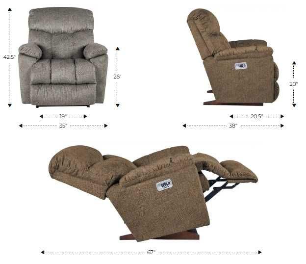 La-Z-Boy® Morrison Saddle Power Rocking Recliner with Headrest and Lumbar-2