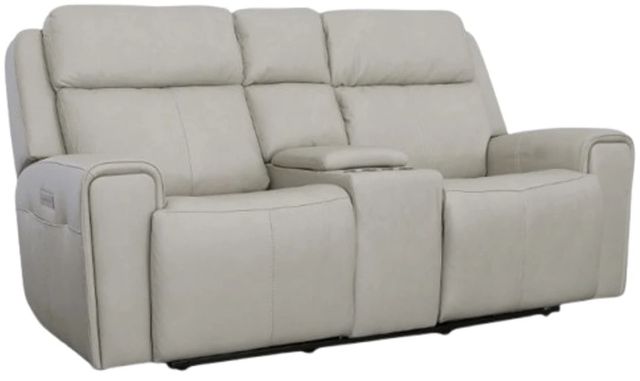 Flexsteel® Barnett Timber Power Reclining Loveseat with Console, Power Headrests and Lumbar-0