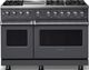 Viking® 5 Series 48" Cast Black Pro Style Dual Fuel (LP) Range with Polished Chrome Trim-0