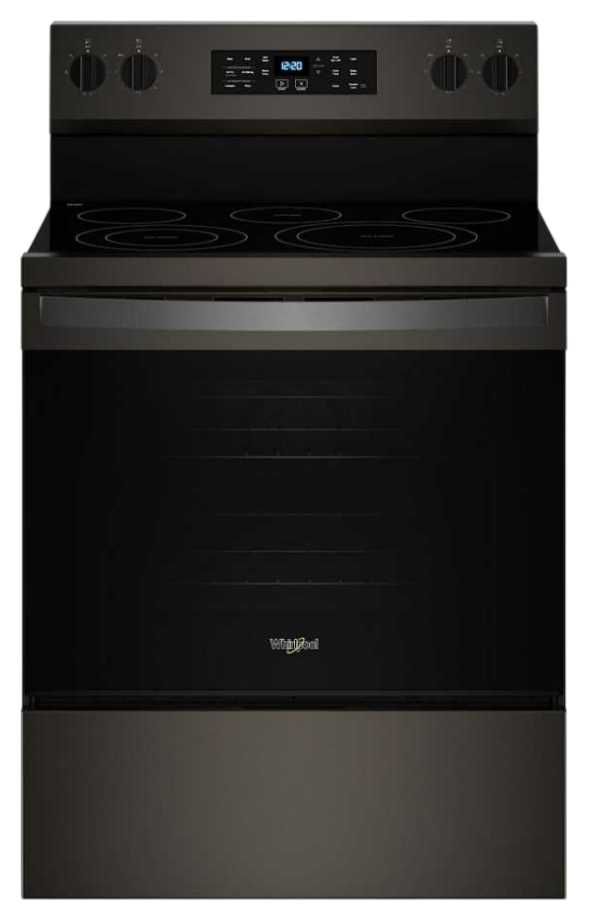 Whirlpool® 30" Black Stainless Steel Freestanding Electric Range -0
