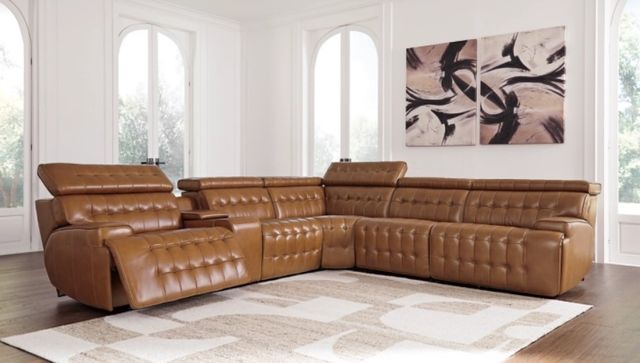 Signature Design by Ashley® Temmpton 6-Piece Chocolate Power Reclining Modular Sectional-1
