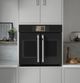 Café™ Professional Series 30” Matte Black Smart Single Electric Wall Oven with French Doors-3