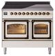 Ilve® Nostalgie II Noblesse 40'' Antique White Pro Style Induction Range with Burnished Trim-0