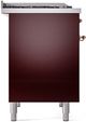 Ilve® Nostalgie II Series 40" Burgundy Pro Style Dual Fuel Range-3