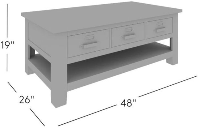 Jofran Inc. Cannon Valley Brown Cocktail Table-2