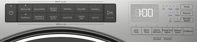Whirlpool® 7.4 Cu. Ft. Chrome Shadow Front Load Electric Dryer-2