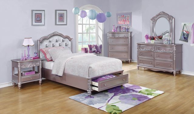 Coaster® Caroline Metallic Lilac Full Storage Bed-2