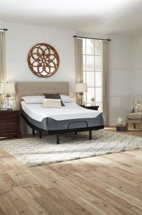Sierra Sleep® by Ashley® Chime Elite 2-Piece 14" Memory Foam and Good Adjustable Base California King Mattress Set-3