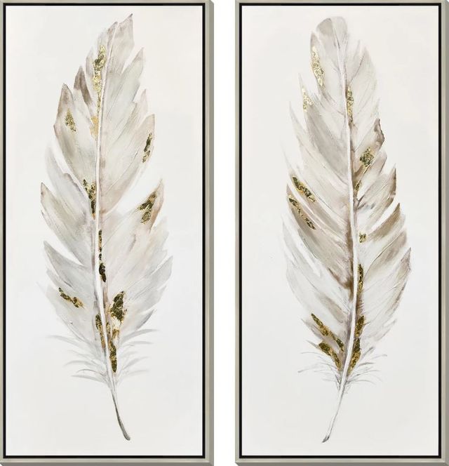 Classy Art 2-Piece 54" Hand Painted Textured Wall Art Set-0