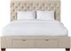 Elements International Waldorf Sand King Upholstered Storage Bed-1