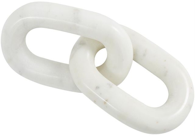 Deco Marche White Chain Geometric Sculpture-1