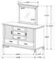 Coaster® Franco DIstressed White Dresser and Mirror-3