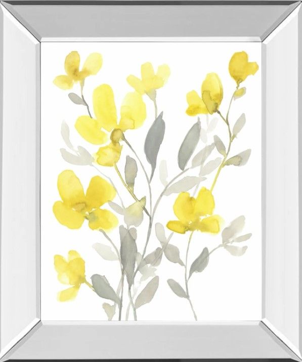 Classy Art Yellow and Grey Garden I by Jennifer Goldberger Wall Art-0