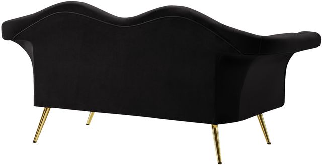 Meridian Furniture Lips Black Velvet Loveseat-3
