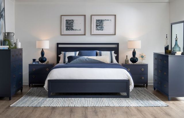 Legacy Classic Summerland Inkwell Blue California King Panel Bed-1