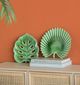 A & B Home Green Leaf Large Decorative Plate-3