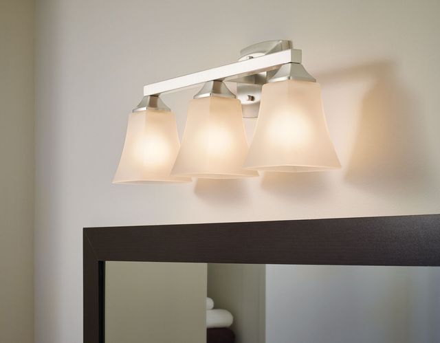 Moen® Voss™ Brushed Nickel Three Globe Bath Light-2
