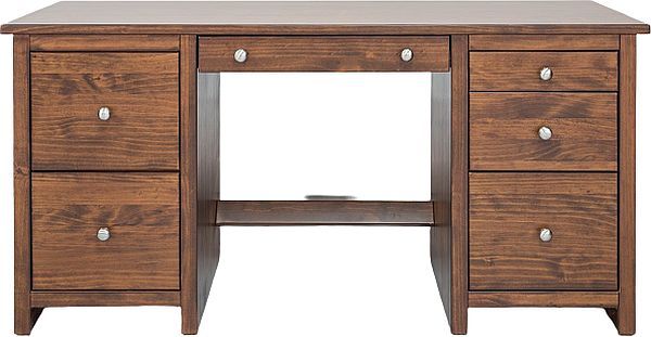 Mako Wood Furniture Inc. Home Office Large Double Pedestal Desk-1