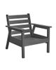 Tofino Outdoor Chair - Slate Grey Frame with Navy Cushion Set-1