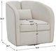 Uttermost® Vega Beige Swivel Chair-2